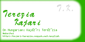 terezia kajari business card